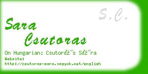 sara csutoras business card